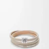 Pulsera Anagram Bombé con giro en piel de becerro Corda Pulsera Anagram Bombé con giro en piel de becerro Corda