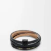 Pulsera Anagram Bombé twist en piel de becerro Negro Pulsera Anagram Bombé twist en piel de becerro Negro