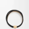 Pulsera Anagram Bombé twist en piel de becerro Negro Pulsera Anagram Bombé twist en piel de becerro Negro