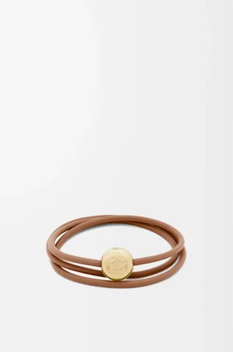 Pulsera Pebble en piel de becerro Warm Desert