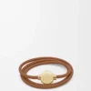 Pulsera Pebble en piel de becerro Warm Desert/Gold Pulsera Pebble en piel de becerro Warm Desert/Gold