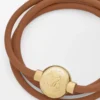 Pulsera Pebble en piel de becerro Warm Desert/Gold Pulsera Pebble en piel de becerro Warm Desert/Gold