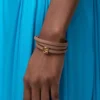 Pulsera trenzada Anagram Bombé en piel de becerro Cocoa Pulsera trenzada Anagram Bombé en piel de becerro Cocoa