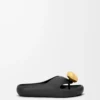 Sandalia Foam Pebble Negro/Dorado