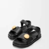 Sandalia Fussbett Pebble en suave piel de becerro. Negro Sandalia Fussbett Pebble en suave piel de becerro. Negro