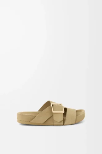 Sandalias deslizantes con hebilla Ease en ante Sahara