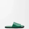 Sandalias Flex Anagram de piel de becerro suave, color verde