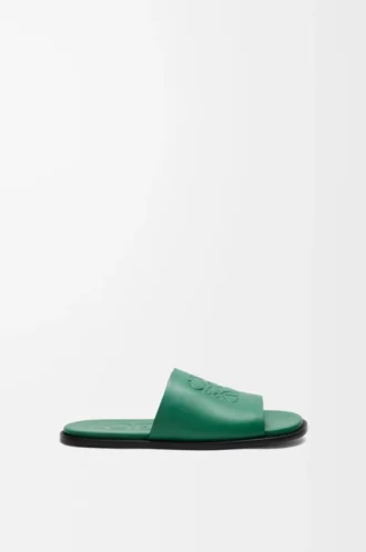 Sandalias Flex Anagram de piel de becerro suave, color verde
