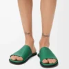 Sandalias Flex Anagram de piel de becerro suave, color verde