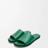 Sandalias Flex Anagram de piel de becerro suave, color verde
