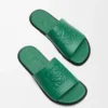 Sandalias Flex Anagram de piel de becerro suave, color verde