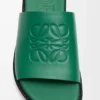 Sandalias Flex Anagram de piel de becerro suave, color verde