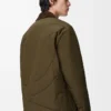 Sobrecamisa acolchada en tejido técnico verde caqui.