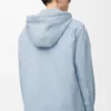 Sobrecamisa con capucha de algodón azul claro