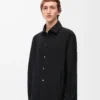 Sobrecamisa con capucha de algodón Negro Sobrecamisa con capucha de algodón Negro