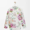 Sobrecamisa en denim blanco/rosa Sobrecamisa en denim blanco/rosa