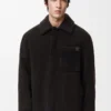 Sobrecamisa en piel de oveja marrón oscuro/marrón oscuro Sobrecamisa en piel de oveja marrón oscuro/marrón oscuro