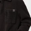 Sobrecamisa en piel de oveja marrón oscuro/marrón oscuro Sobrecamisa en piel de oveja marrón oscuro/marrón oscuro