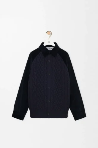 Sobrecamisa híbrida de algodón y lana Azul marino oscuro/Marino Sobrecamisa híbrida de algodón y lana Azul marino oscuro/Marino