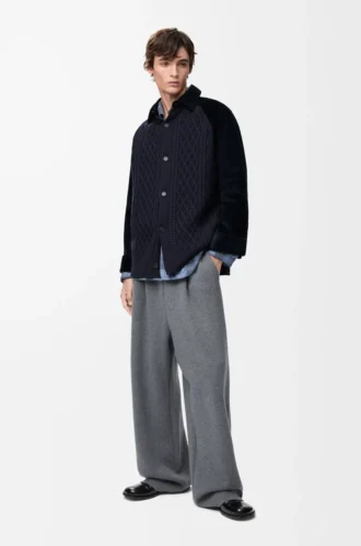Sobrecamisa híbrida de algodón y lana Azul marino oscuro/Marino Sobrecamisa híbrida de algodón y lana Azul marino oscuro/Marino