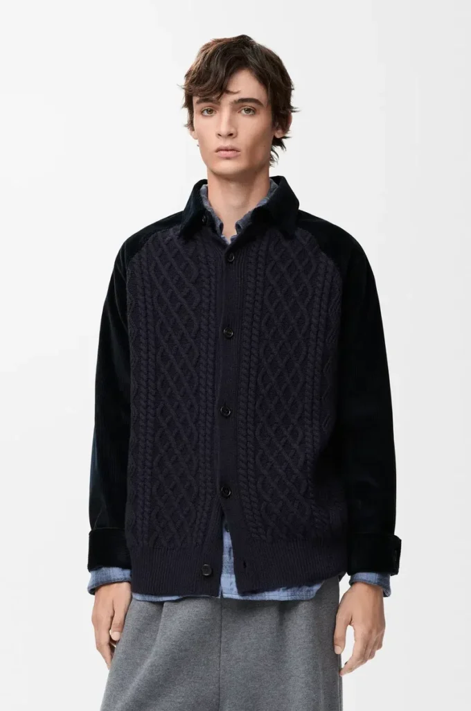 Sobrecamisa híbrida de algodón y lana Azul marino oscuro/Marino Sobrecamisa híbrida de algodón y lana Azul marino oscuro/Marino