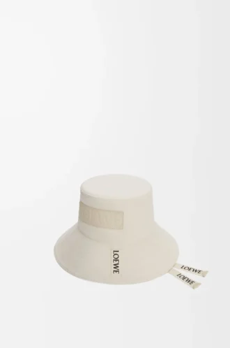Sombrero de pescador en lona blanco suave Sombrero de pescador en lona blanco suave