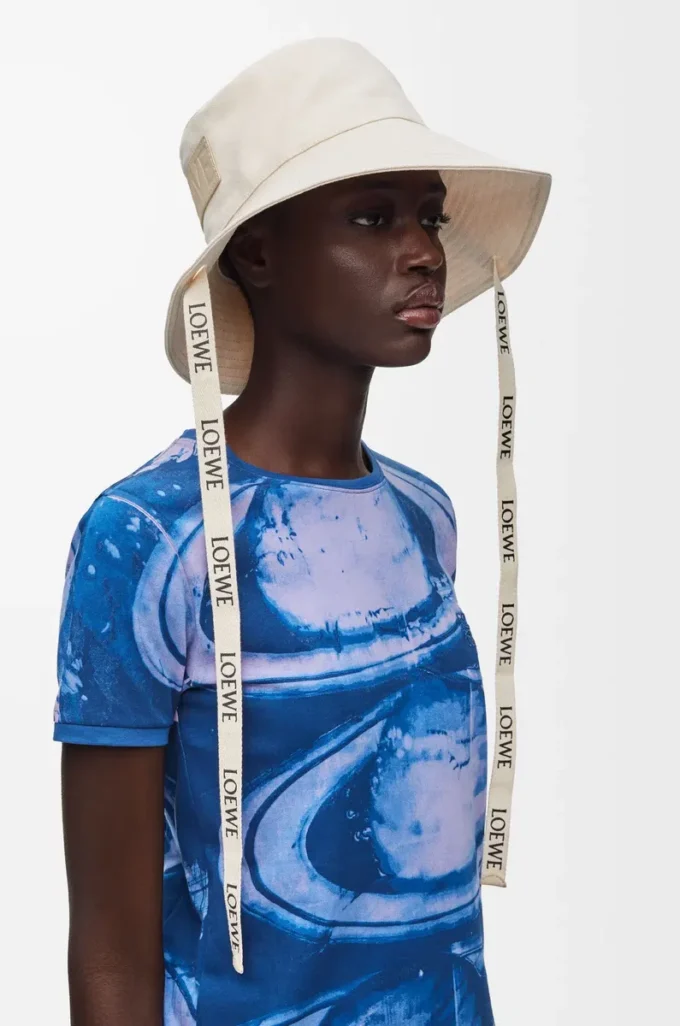 Sombrero de pescador en lona blanco suave Sombrero de pescador en lona blanco suave