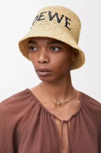 Sombrero de pescador en rafia Natural