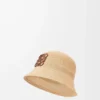 Sombrero de rafia y piel de becerro Natural Sombrero de rafia y piel de becerro Natural