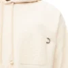 Sudadera con capucha de corte holgado en algodón blanco ceniza Sudadera con capucha de corte holgado en algodón blanco ceniza