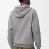 Sudadera con capucha de corte holgado en algodón gris melange Sudadera con capucha de corte holgado en algodón gris melange