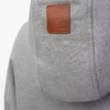 Sudadera con capucha de corte holgado en algodón gris melange Sudadera con capucha de corte holgado en algodón gris melange