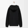 Sudadera con capucha de corte holgado en algodón negro Sudadera con capucha de corte holgado en algodón negro
