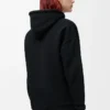 Sudadera con capucha de corte holgado en algodón negro Sudadera con capucha de corte holgado en algodón negro