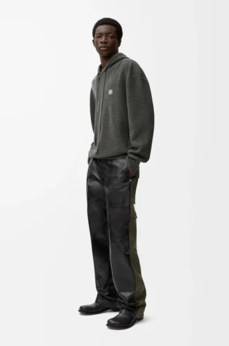 Sudadera con capucha de lana gris