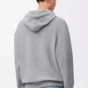 Sudadera con capucha de lana gris jaspeado claro