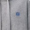 Sudadera con capucha de lana gris jaspeado claro