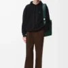 Sudadera con capucha de lana negra Sudadera con capucha de lana negra