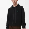 Sudadera con capucha de lana negra Sudadera con capucha de lana negra