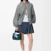 Sudadera con capucha Flamenco de algodón y cachemira Gris Sudadera con capucha Flamenco de algodón y cachemira Gris