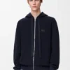 Sudadera con capucha y cremallera Anagram de lana azul marino Sudadera con capucha y cremallera Anagram de lana azul marino