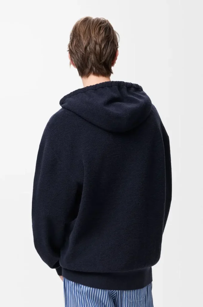Sudadera con capucha y cremallera Anagram de lana azul marino Sudadera con capucha y cremallera Anagram de lana azul marino