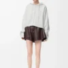 Sudadera con capucha y cremallera Anagram de lana Blanca Sudadera con capucha y cremallera Anagram de lana Blanca