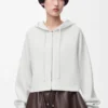 Sudadera con capucha y cremallera Anagram de lana Blanca Sudadera con capucha y cremallera Anagram de lana Blanca