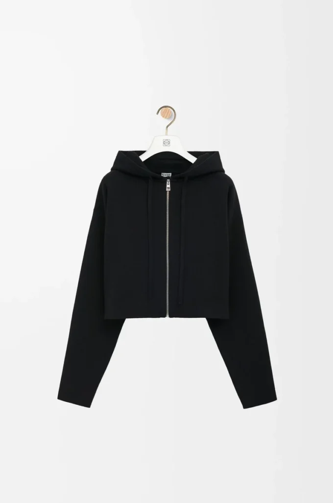 Sudadera con capucha y cremallera Anagram de lana, color negro Sudadera con capucha y cremallera Anagram de lana, color negro