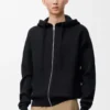 Sudadera con capucha y cremallera Anagram en lana negra Sudadera con capucha y cremallera Anagram en lana negra