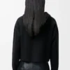 Sudadera con capucha y cremallera de lana. Sudadera con capucha y cremallera de lana.