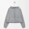 Sudadera con capucha y silueta trapezoidal en mezcla de algodón Gris jaspeado Sudadera con capucha y silueta trapezoidal en mezcla de algodón Gris jaspeado