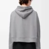 Sudadera con capucha y silueta trapezoidal en mezcla de algodón Gris jaspeado Sudadera con capucha y silueta trapezoidal en mezcla de algodón Gris jaspeado