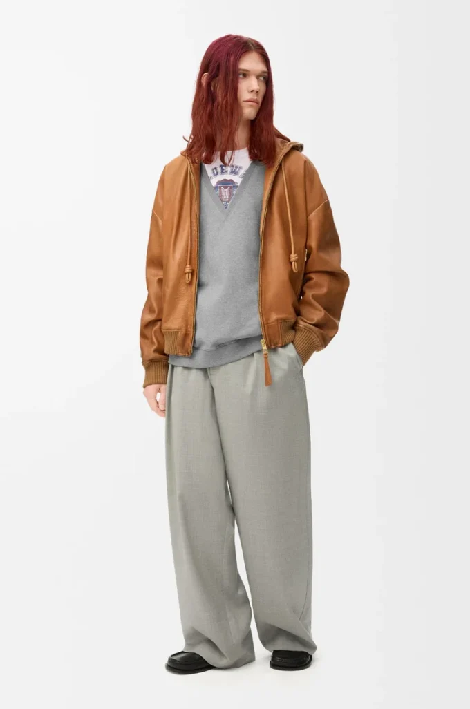 Sudadera de algodón gris jaspeado Sudadera de algodón gris jaspeado